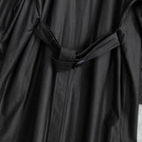 イヴサンローラン ヴィンテージ YSLロゴ ステンカラーコート ダークグレー