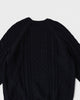 NL CABLE KNIT L/S ナイキ スウッシュ ケーブル編み ニット ブラック Lサイズ メンズ レディース