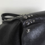 プラダ レザー ビジュー スタッズ 2way ハンドバッグ ショルダーバッグ ブラック