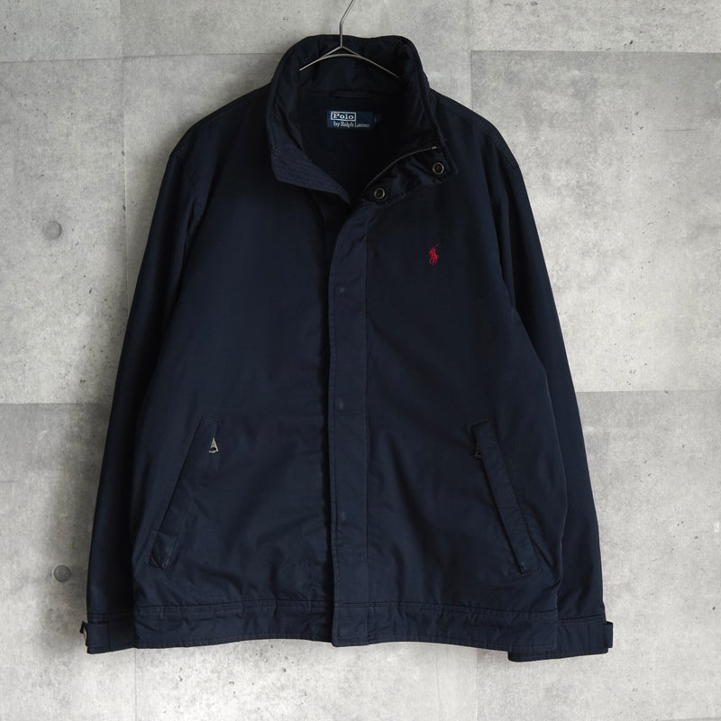 ポロ ラルフローレン ポニーロゴ フリース裏地 中綿 ブルゾン ネイビー