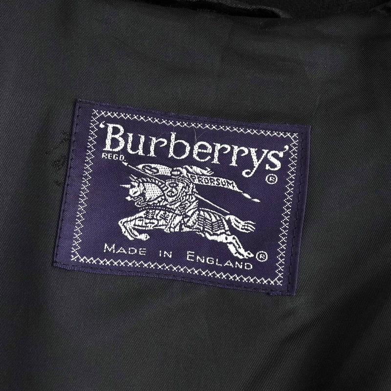 バーバリー アルパカ混紡 ガウンコート ブラック レディース