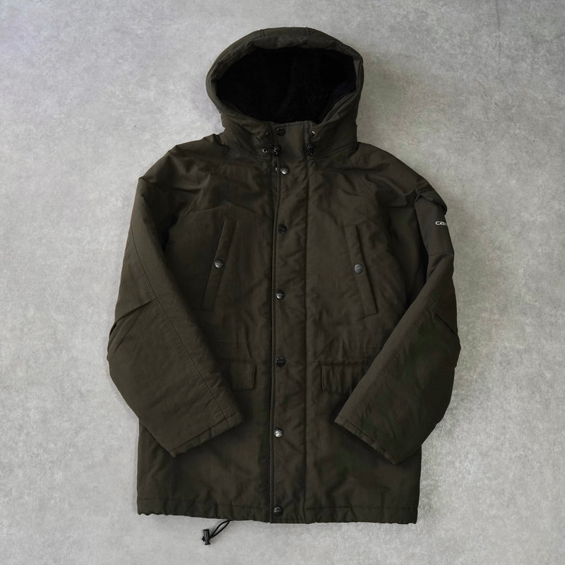 カーハート アンカレッジ パーカー ロゴ 中綿ジャケット マウンテンパーカー カーキ