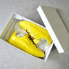 Maison Margiela replica leather coated low-top sneakers, yellow, size 42, unused with tags