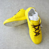 メゾン マルジェラ レプリカ レザー コーティング ローカット スニーカー イエロー サイズ42 タグ付き未使用品 - NEWSED