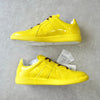 Maison Margiela replica leather coated low-top sneakers, yellow, size 42, unused with tags