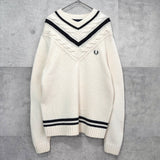 フレッド ペリー ロゴ チルデンニット アイボリー