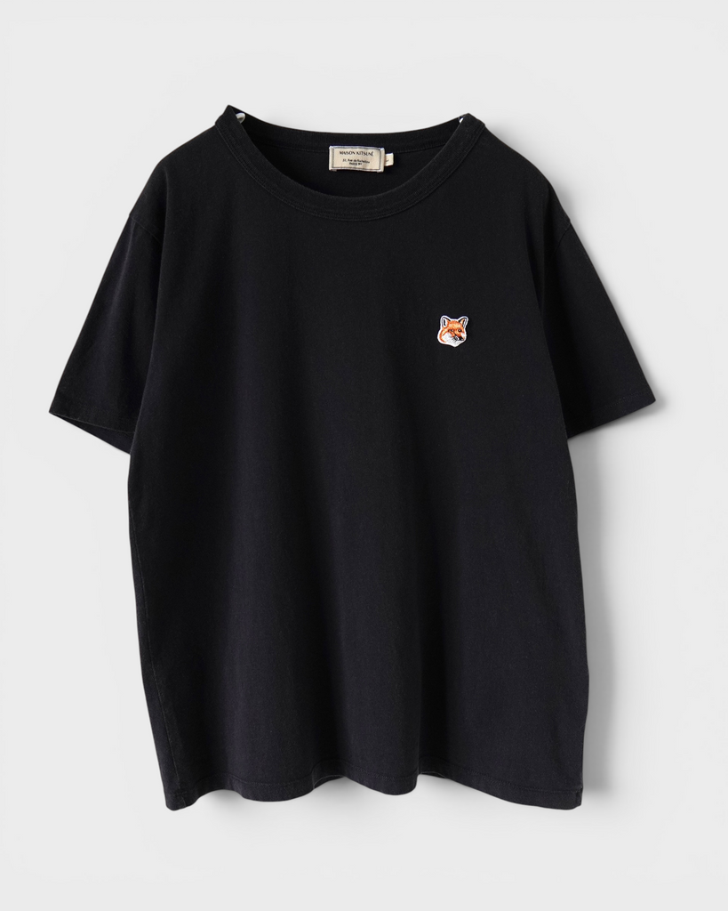 メゾン キツネ フォックスヘッド Tシャツ ブラック L メンズ レディース
