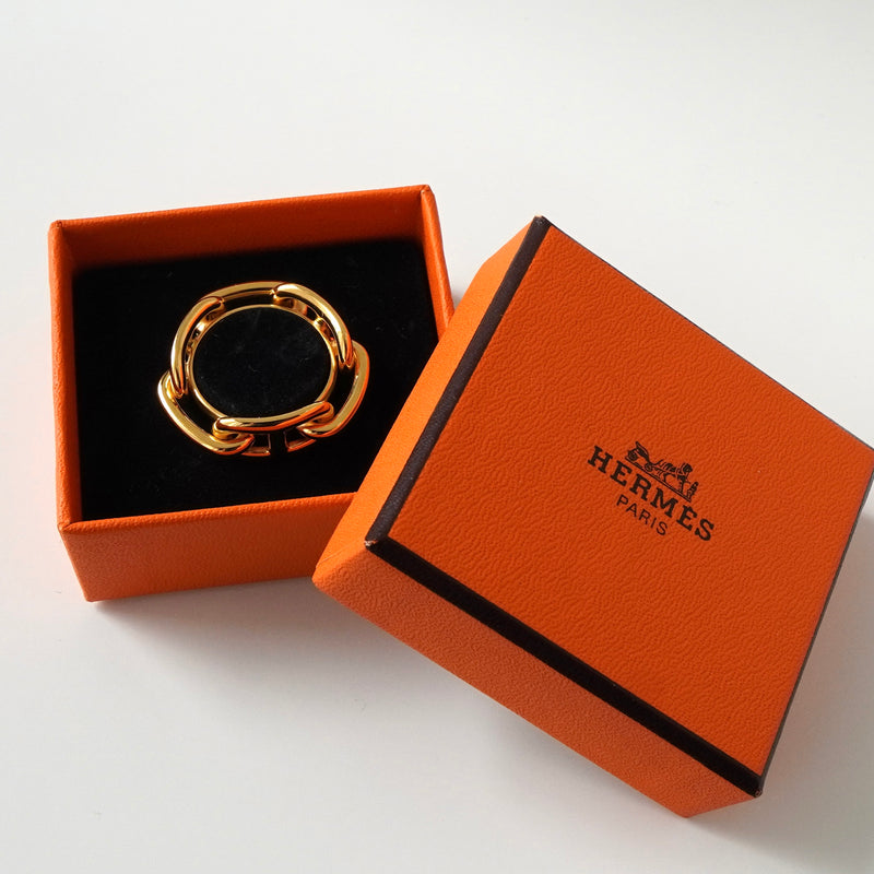 エルメス ルガテ シェーヌダンクル スカーフリング GP ゴールド 箱付き