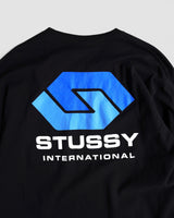 International L/S Tee ステューシー 長袖Tシャツ ロンT ブラック L メンズ