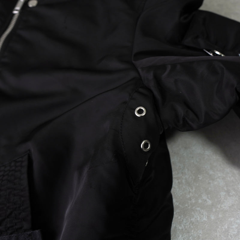 ディーゼル バックロゴ リバーシブル MA-1 メンズ ブラック / オレンジ