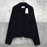 アミパリ アミ パリス ハートロゴ ポロニット ブラック タグ付き未使用品