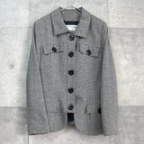 イヴサンローラン ヴィンテージ ツイード ジャケット グレー レディース