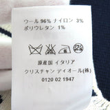 クリスチャンディオール クローバー 裾スカラップデザイン 長袖 クロップド ニット ネイビー 44 レディース - NEWSED