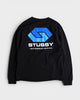International L/S Tee ステューシー 長袖Tシャツ ロンT ブラック L メンズ