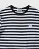 アクネ ストゥディオズ フェイスロゴ ボーダー Tシャツ ホワイト / ブラック
