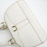 バーバリー レザー ハンドバッグ ホワイト