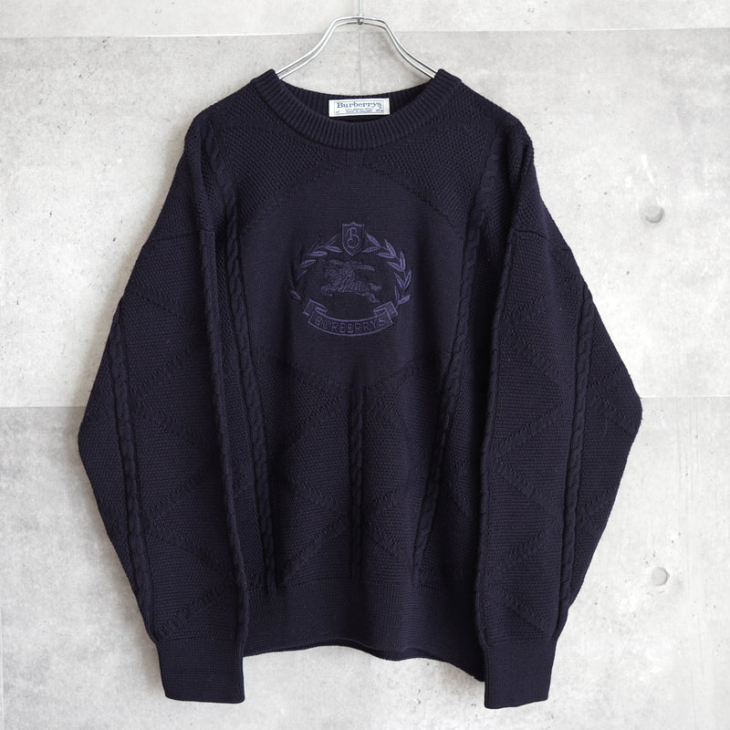 80's〜90's｜Logo Embroidered Sweater｜Made in England