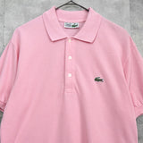 Lacoste Chemise 徽标贴片短袖 Polo 衫（浅粉色）