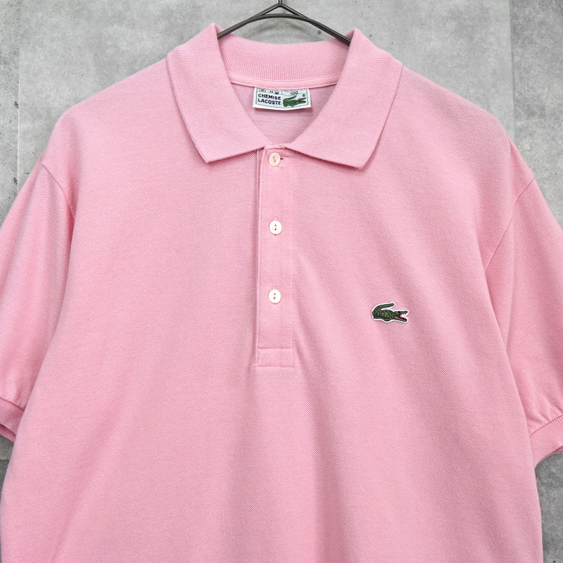 Lacoste Chemise 徽标贴片短袖 Polo 衫（浅粉色）