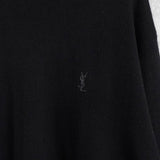 イヴサンローラン ヴィンテージ YSLロゴ モックネック ニット ブラック