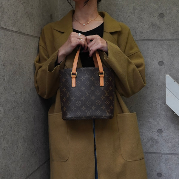 ルイ・ヴィトン モノグラム ヴァヴァンPM レザー ハンドバッグ トートバッグ ブラウン M51172