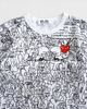 プレイ コム デ ギャルソン Tシャツ ホワイト ブラック S レディース
