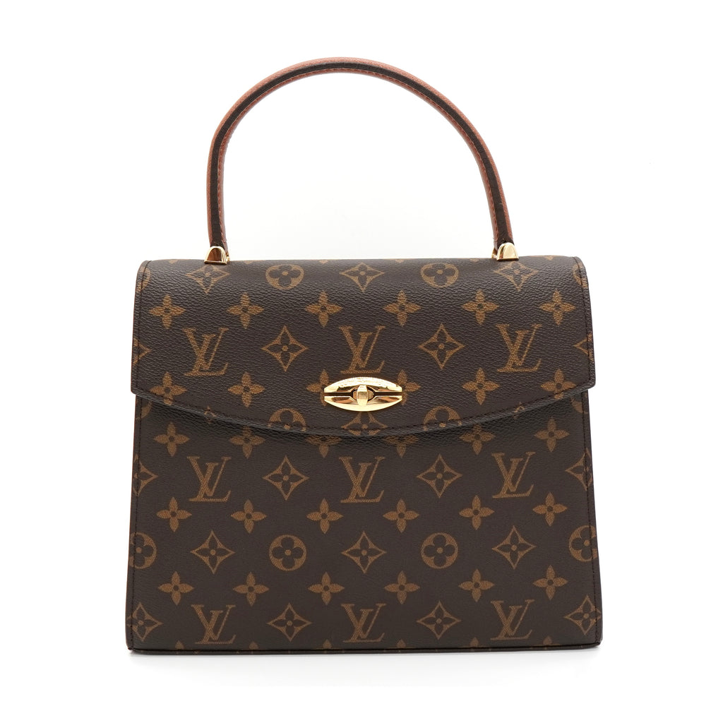 ルイ ヴィトン モノグラム マルゼルブ ハンドバッグ 自立型 ブラウン M51379