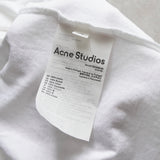 アクネ ストゥディオズ プリント オーバーサイズ Tシャツ ホワイト