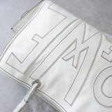 Anagram White Leather Tote Bag