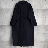 バーバリー ヴィンテージ ノバチェック襟 ウールライナー付き ステンカラーコート ネイビー メンズ