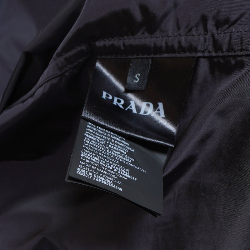プラダ ロゴ ジップ ナイロン 長袖シャツ シャツジャケット ブラック