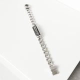 ディーゼル ロゴ プレート ステンレス チェーン ブレスレット シルバー メンズ 箱付き