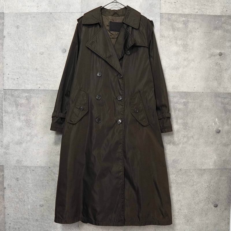 プラダ ナイロン トレンチコート ブラウン