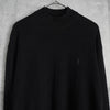 イヴサンローラン ヴィンテージ YSLロゴ モックネック ニット ブラック