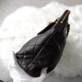 シャネル マトラッセ ラムスキン チェーンショルダー トートバッグ ショルダーバッグ ブラック シリアル4番台7桁 保存袋 ギャランティーカード付き - NEWSED