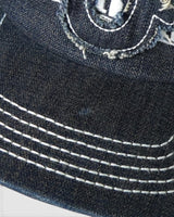 Earflap 5-Panel Dirty Indigo シュプリーム × トゥルーレリジョン ファー キャップ インディゴブルー