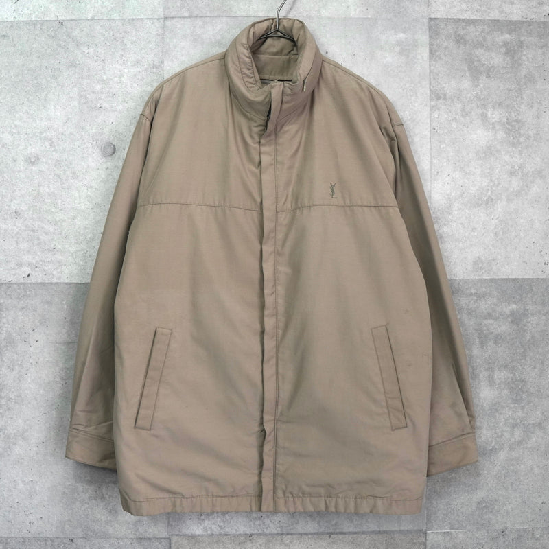 イヴ サンローラン ヴィンテージ YSLロゴ ブルゾン ジャケット ベージュ