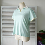 Lacoste 徽标贴片网球衫，女式短袖 Polo 衫