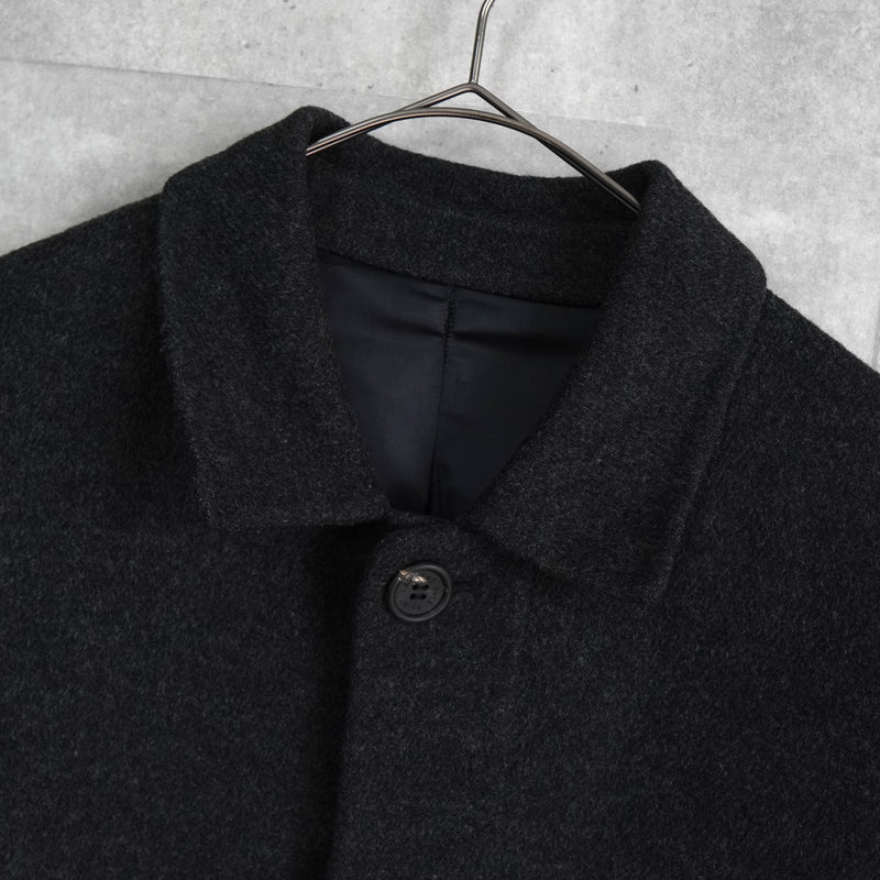 イヴサンローラン ヴィンテージ ウールコート ミドルコートチャコールグレー