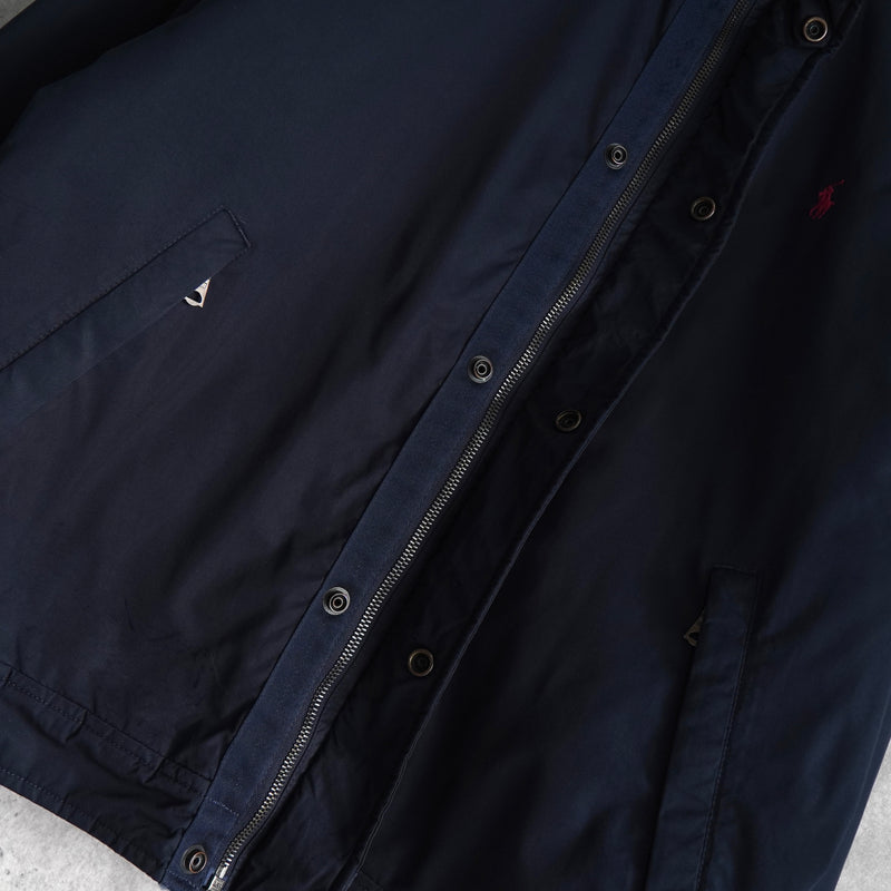 ポロ ラルフローレン ポニーロゴ フリース裏地 中綿 ブルゾン ネイビー