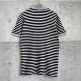 フレッドペリー エンブレム ロゴ ワッペン ボーダー 半袖ポロシャツ ブラック / グレー