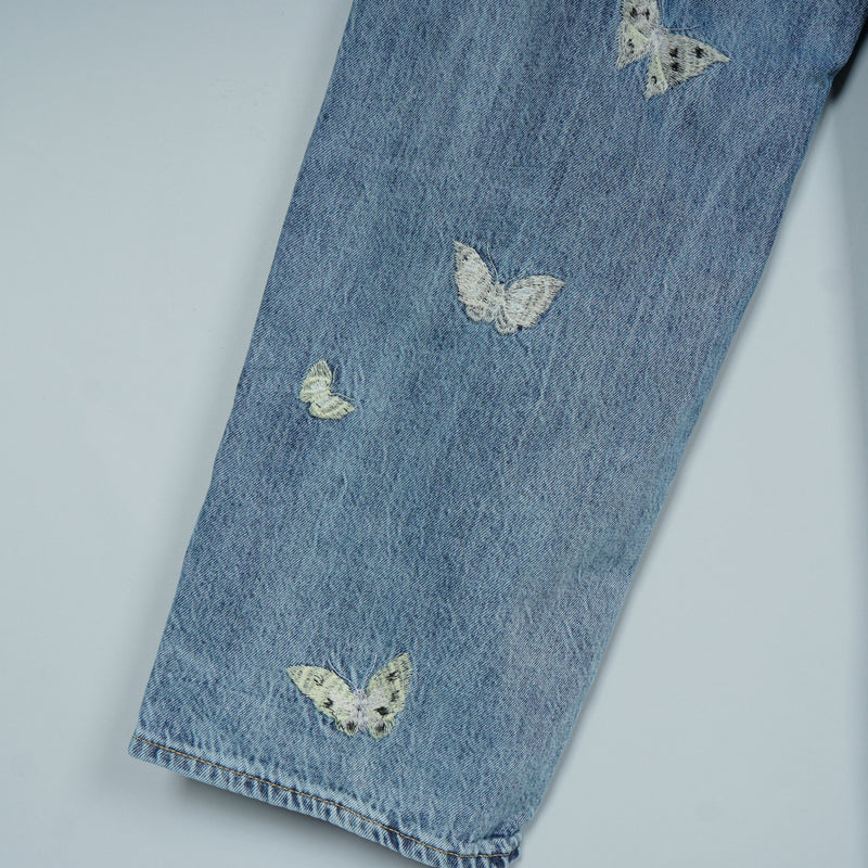 アワーレガシー 25SS VAST CUT バタフライ 刺繍 デニム ブルー