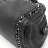 シャネル ココマーク ラグジュアリーライン レザー チェーン ショルダーバッグ ボーリングバッグ ブラック 1番台8桁