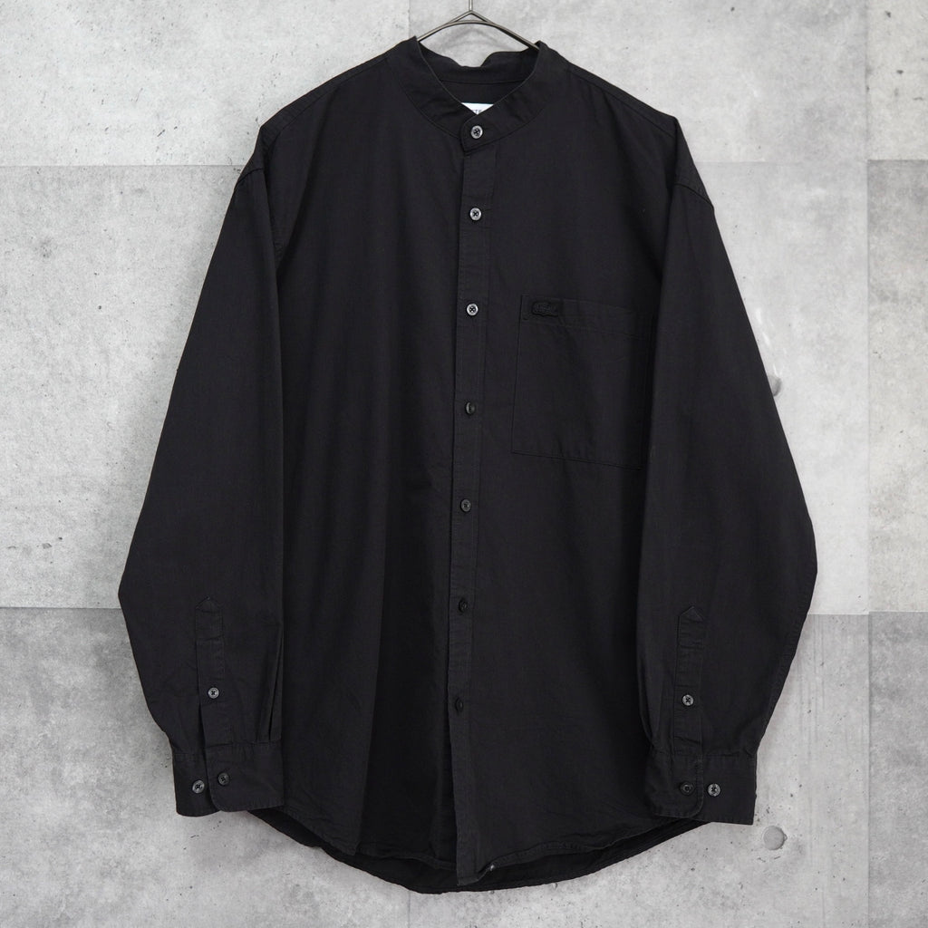 Lacoste 黑色徽标贴片长袖衬衫