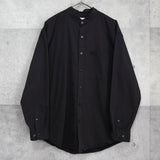 Lacoste 黑色徽标贴片长袖衬衫