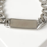 ディーゼル ロゴ プレート ステンレス チェーン ブレスレット シルバー メンズ 箱付き