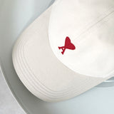 アミパリ アミ パリス ハートロゴ キャップ アイボリー