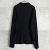 ステューシー Big Thermal Zip Shirt ワンポイントロゴ フルジップ サーマル ブラック メンズ