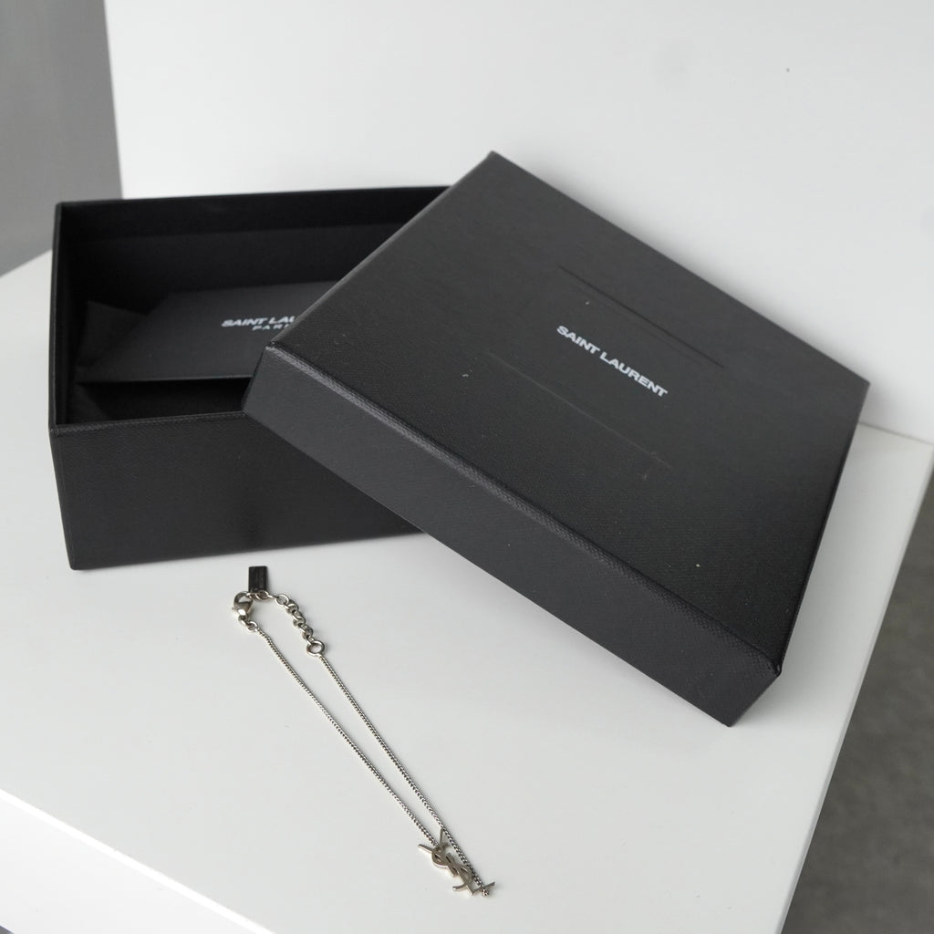 サンローラン YSLロゴ シルバー ブレスレット 箱付き
