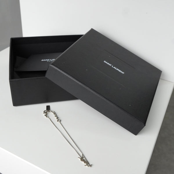 サンローラン YSLロゴ シルバー ブレスレット 箱付き